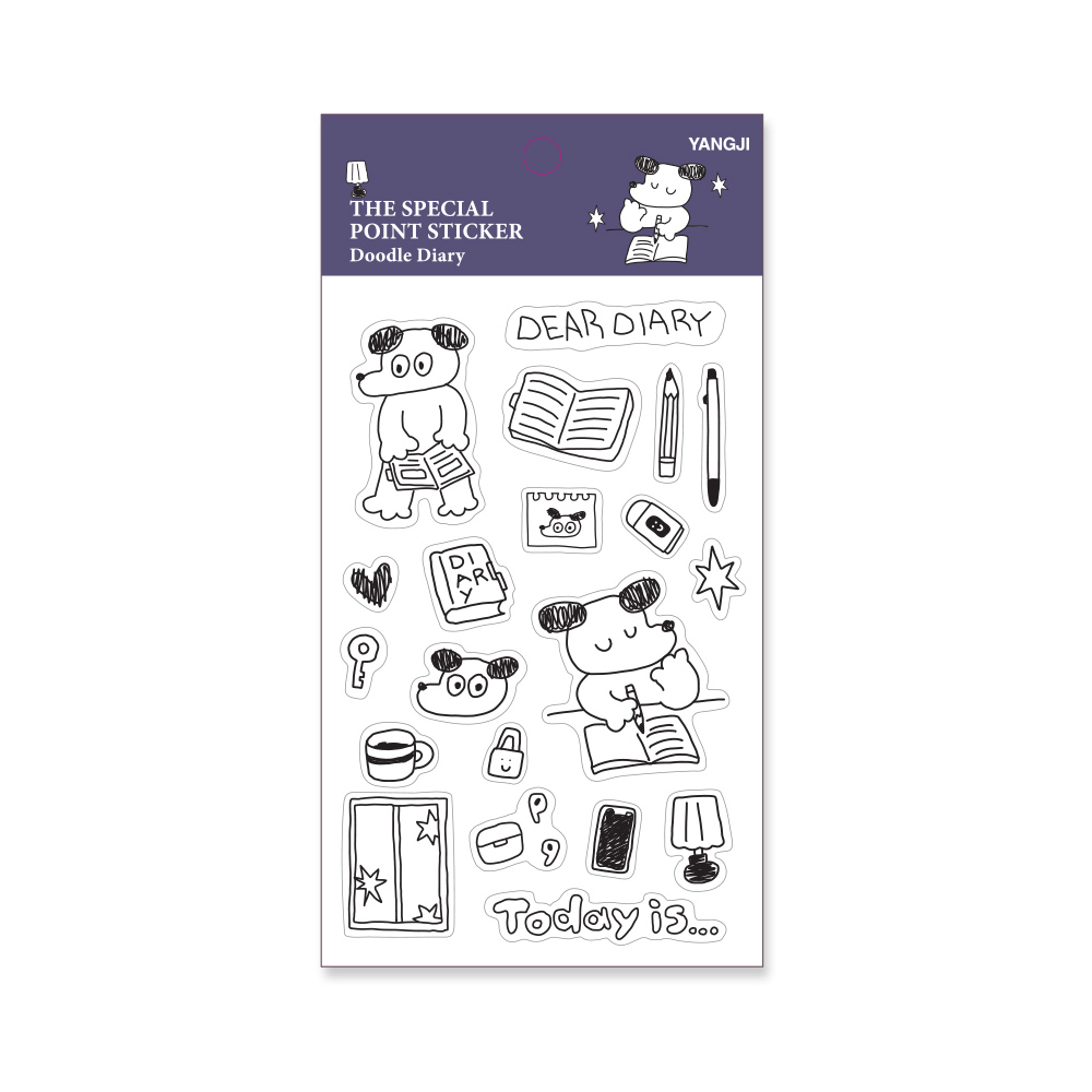 더스페셜-포인트스티커-두들스티커 5종(두들다이어리,두들트래블,두들락앤롤,두들학교생활,두들회사생활)