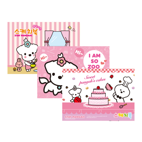 기다려빵아 뜯어쓰는 스케치북3000(여아용)