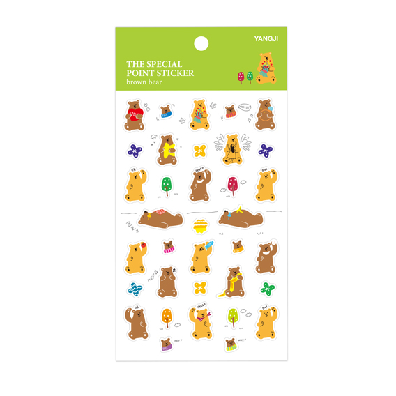 더스페셜 포인트스티커-브라운베어
