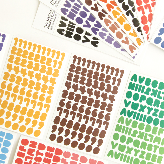 더스페셜 포인트스티커-알파벳&넘버